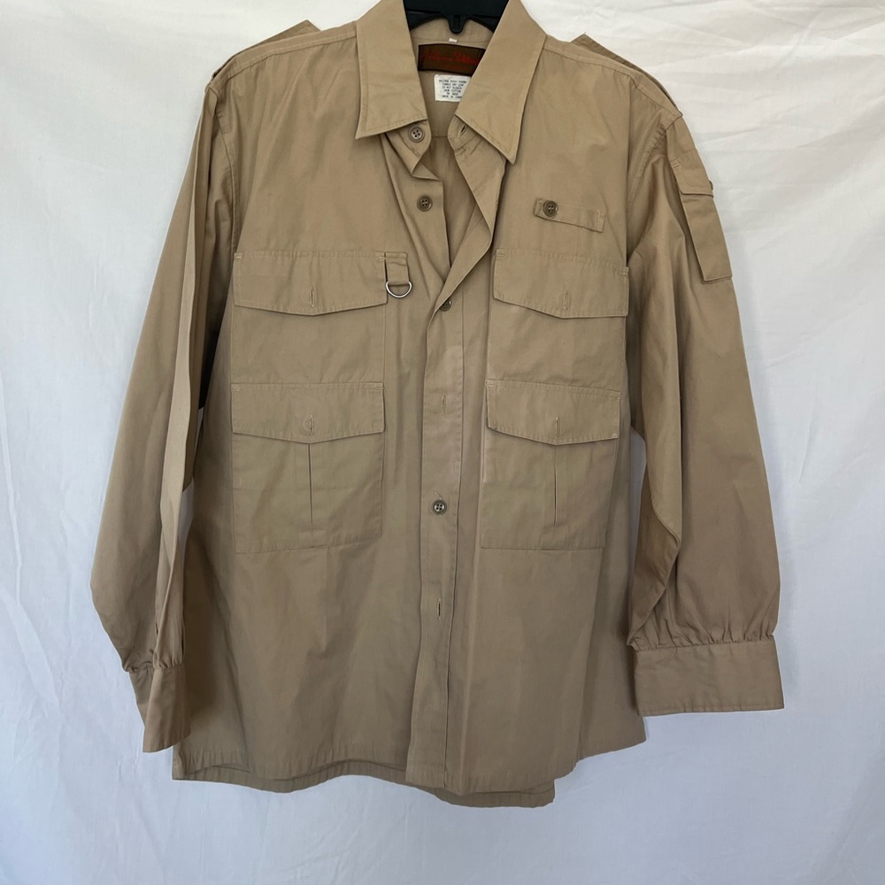Fritz Con Schlegel Fishing Shirt Long Sleeve Tan Large